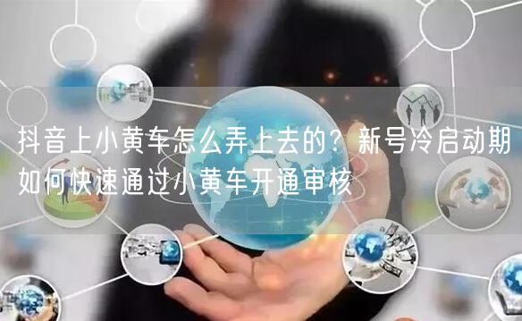 抖音上小黄车怎么弄上去的？新号冷启动期如何快速通过小黄车开通审核