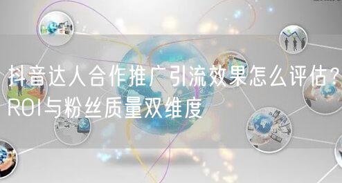 抖音达人合作推广引流效果怎么评估？ROI与粉丝质量双维度