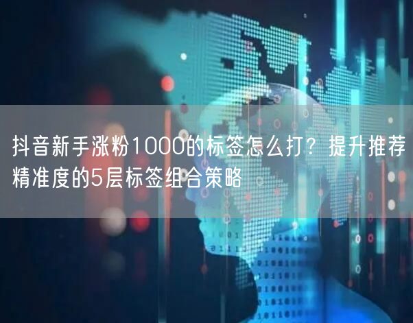抖音新手涨粉1000的标签怎么打？提升推荐精准度的5层标签组合策略