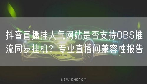 抖音直播挂人气网站是否支持OBS推流同步挂机？专业直播间兼容性报告