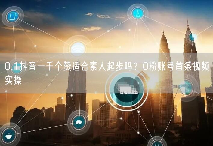 0.1抖音一千个赞适合素人起步吗？0粉账号首条视频实操